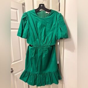 Green WAYF Cut out Mini Dress